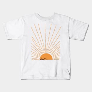 Abstract Sunrise Pug Kids T-Shirt